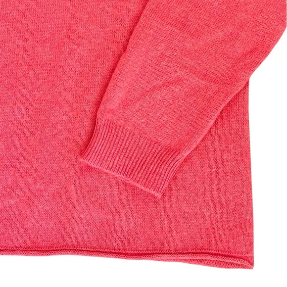 MaisonCashmere Italy Cowl Neck Oversized Cashmere Sweater in Coral Red Size L - Picture 7 of 10